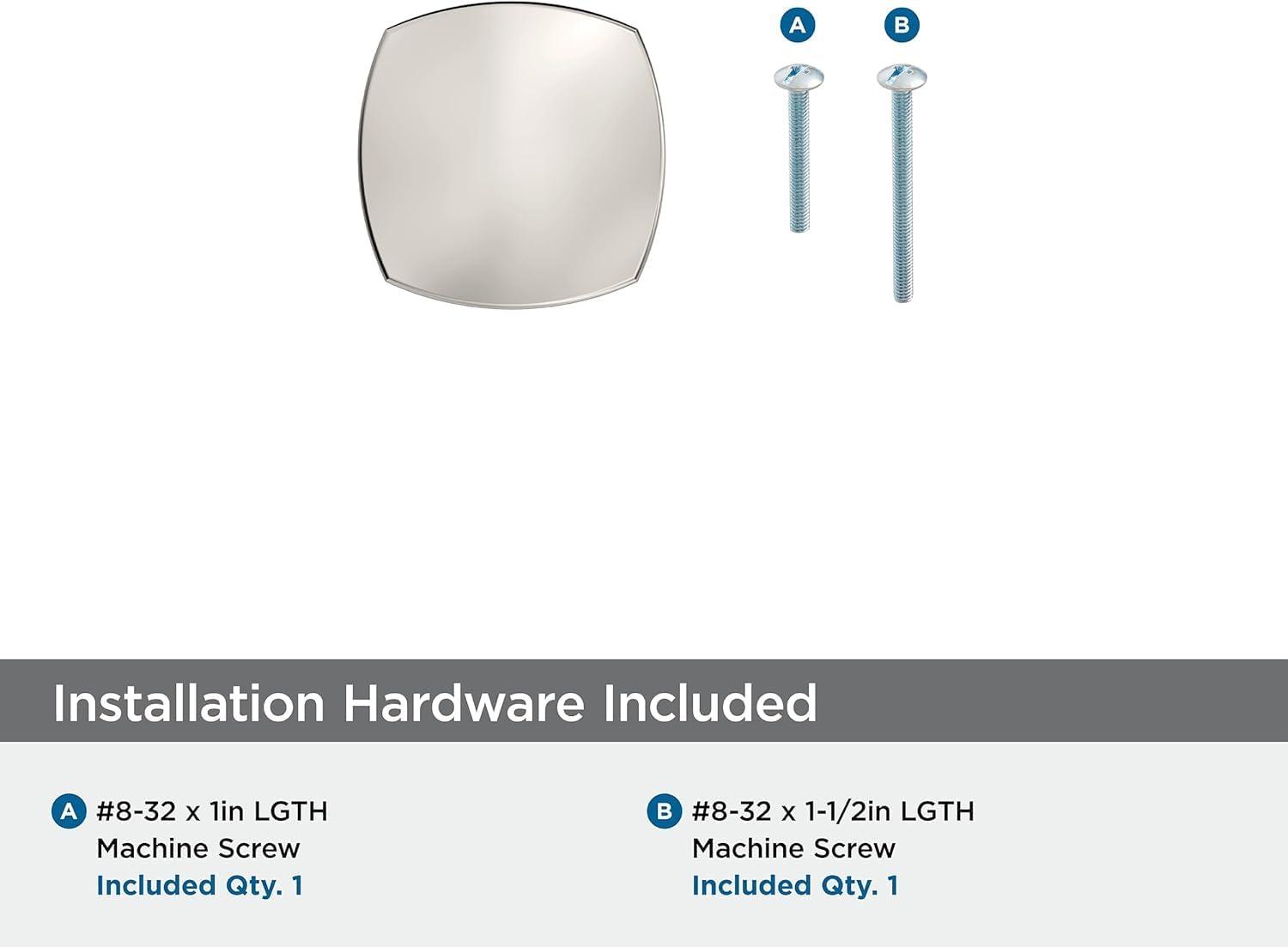 Amerock Stature 1-1/4 inch (32mm) Length Polished Nickel Cabinet Knob