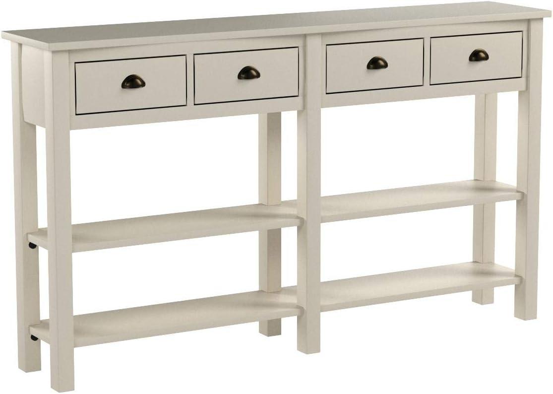 Galileo Cream 60" Wood Console Table with Storage