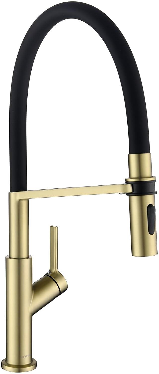 AS75CB Champagne Bronze and Black Kitchen Sink Faucet with Pull Down Sprayer Single Handle