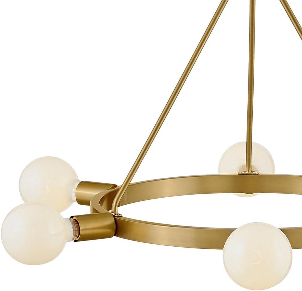 Lark Orla 6 - Light Chandelier in  Lacquered Brass