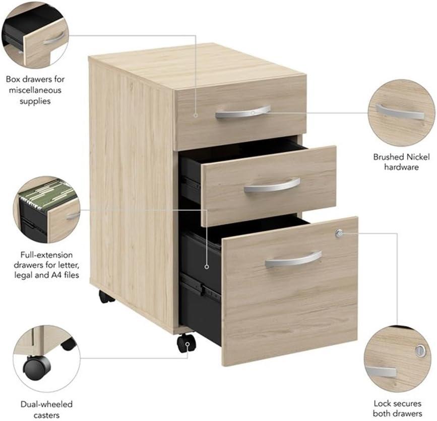 Bush Business Furniture Arrive 16'' Wide 3 -Drawer Mobile File Cabinet