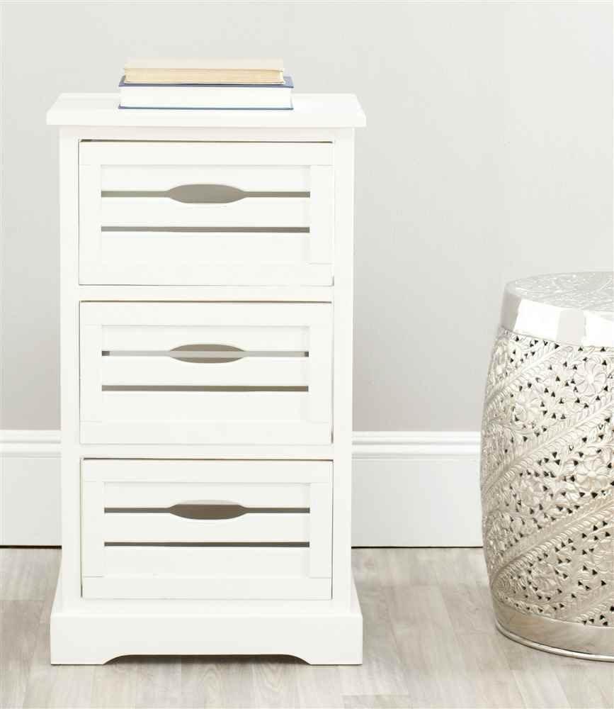 Samara 3 Drawer Cabinet - AMH5713 - Distressed Cream - Safavieh Couture