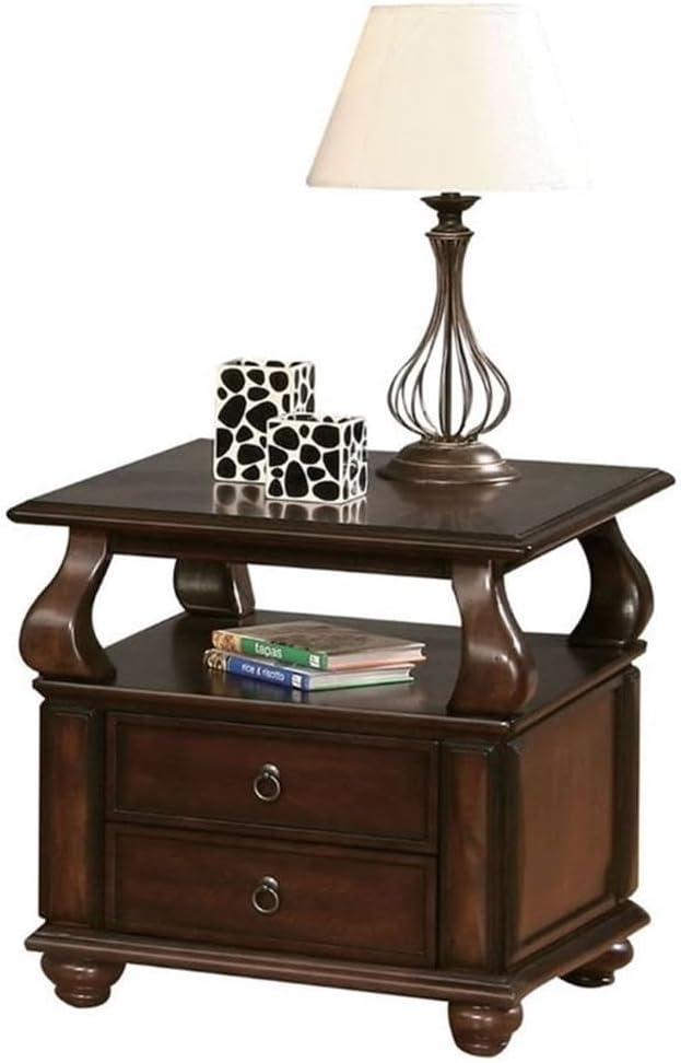 Charleen Solid Wood Top 2 - Drawer End Table