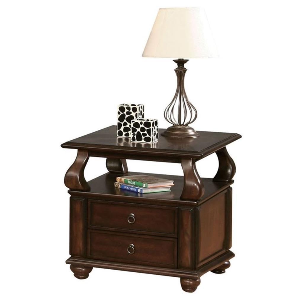 Charleen Solid Wood Top 2 - Drawer End Table