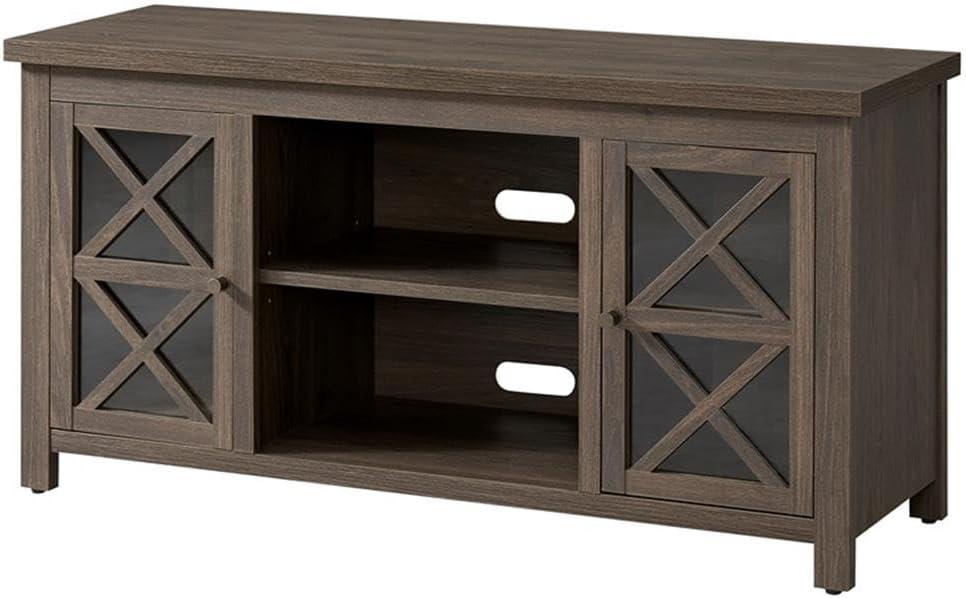 Evelyn&Zoe Colton Rectangular TV Stand for TV's up to 55", Alder Brown