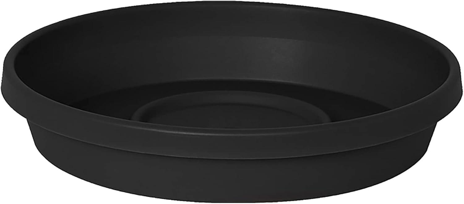 Bloem 20-in Terra Round Plastic Plant Saucer Tray - Black