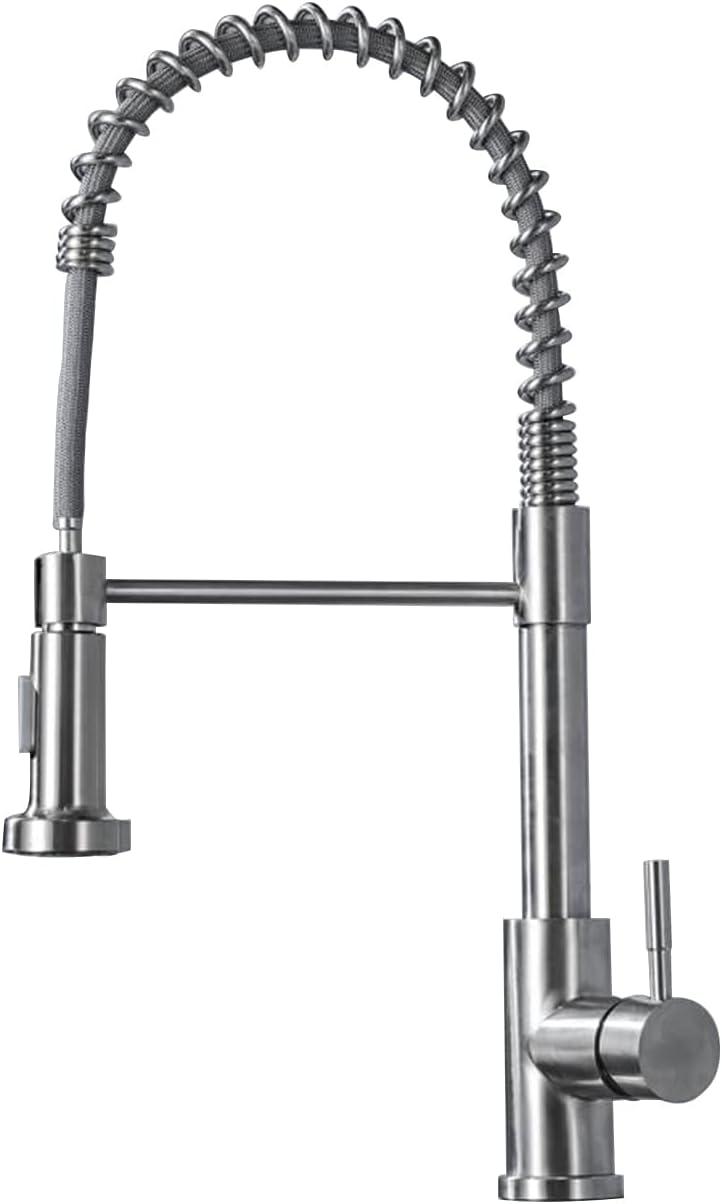 Brushed Nickel Single Handle Pull Down Kitchen Faucet