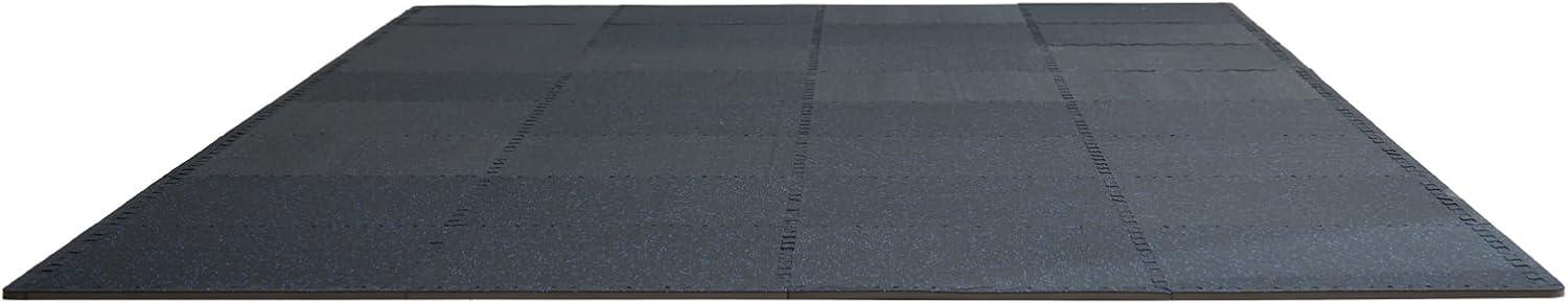 VEVOR 12 PCS 0.56" Thick Gym Floor Mats, 24" x 24" EVA Foam & Rubber Top Interlocking Workout Floor Mats