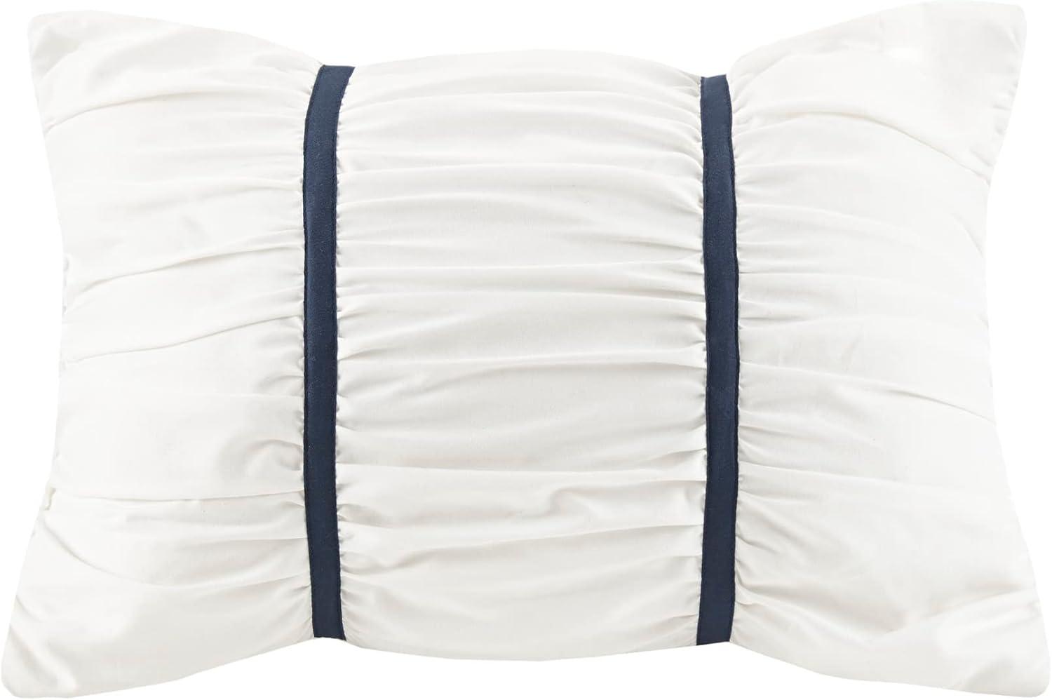Madison Park Zennia 7 Piece Seersucker Floral Comforter Set with Throw Blanket