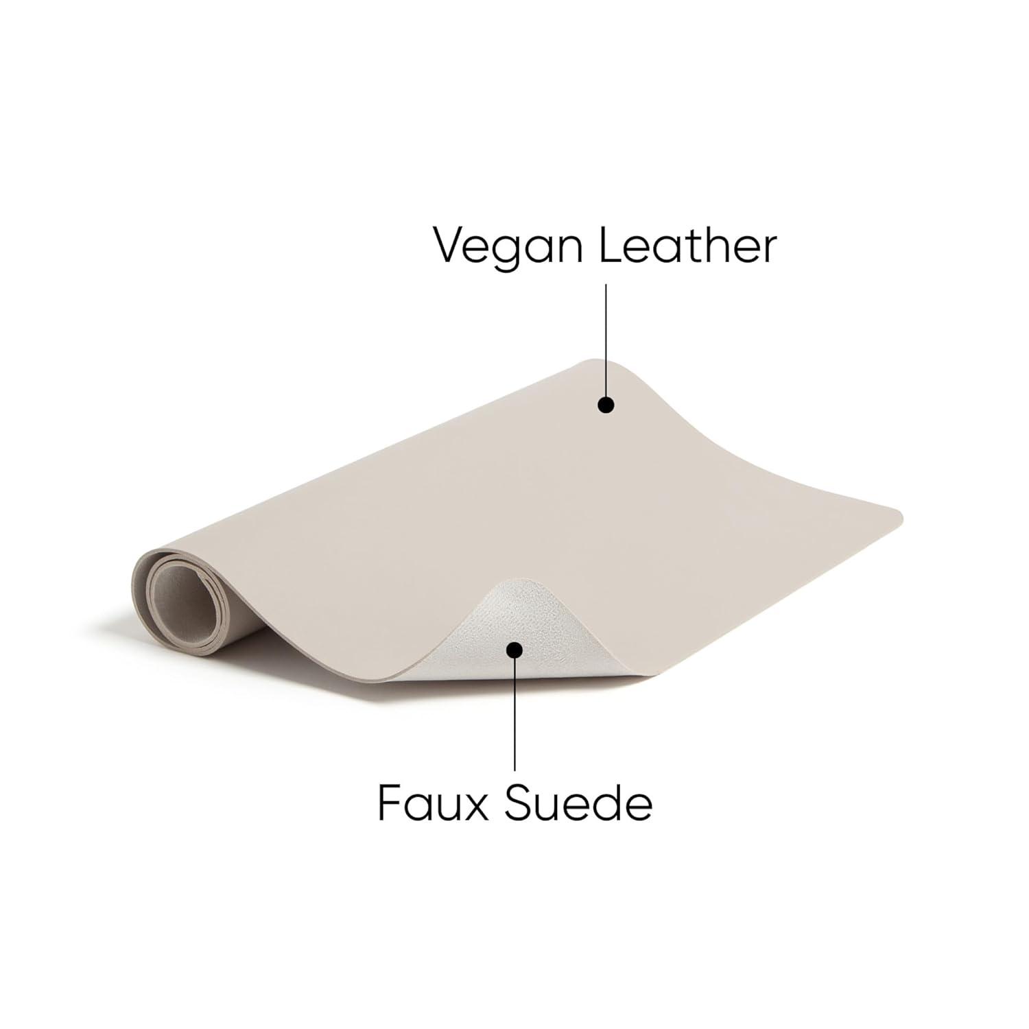 Smead Vegan Leather Desk Pads, 31.5" x 15.7", Sandstone 64831
