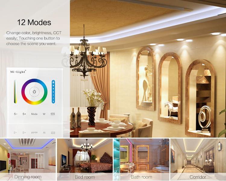 Touch Panel LED Controller for RGB/RGBw RGB+CCT Color Changing Strip Light