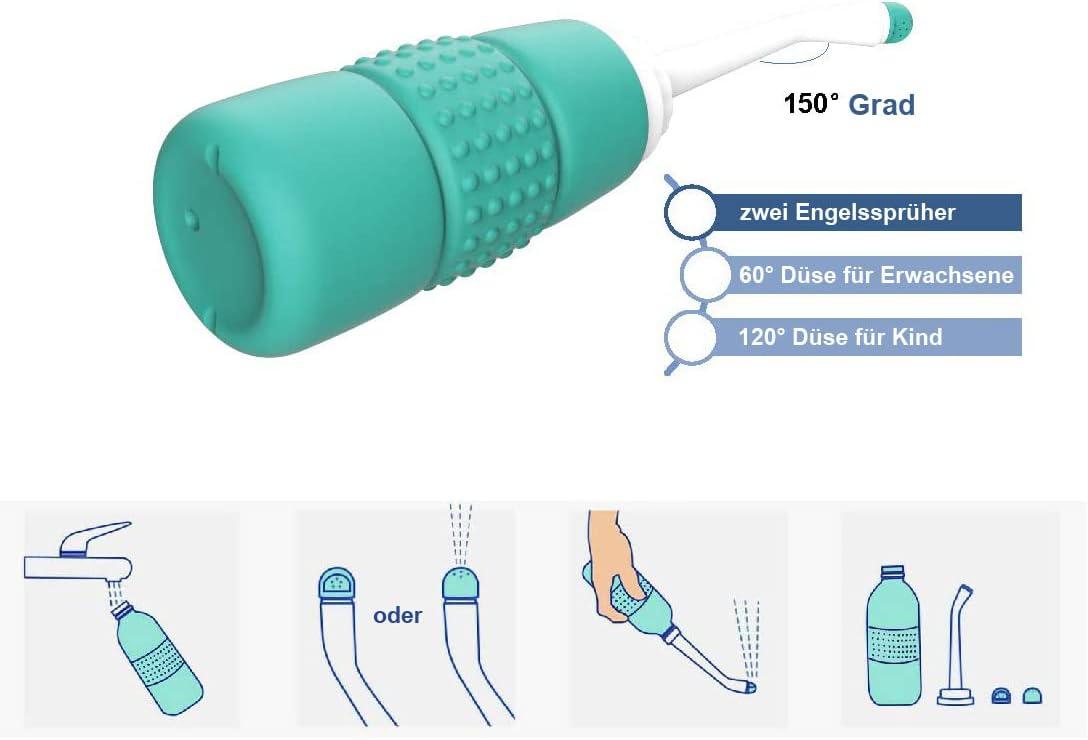 Bidet Attachment for Toilet - WITHLENT Ultra-Slim Bidet Non-Electric Dual Nozzle(Frontal & Rear Wash) Adjustable Water Pressure, Fresh Water Bidet Toilet Seat Attachment + Portable Bidet