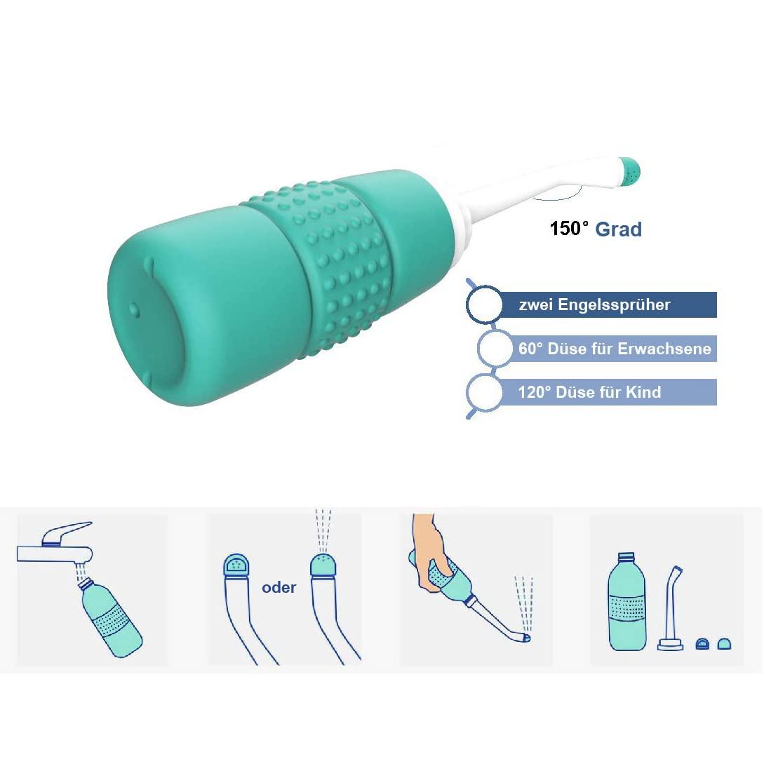 Bidet Attachment for Toilet - WITHLENT Ultra-Slim Bidet Non-Electric Dual Nozzle(Frontal & Rear Wash) Adjustable Water Pressure, Fresh Water Bidet Toilet Seat Attachment + Portable Bidet