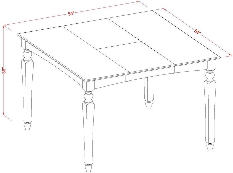 East West Furniture Chelsea 7 Piece High Splat Dining Table Set