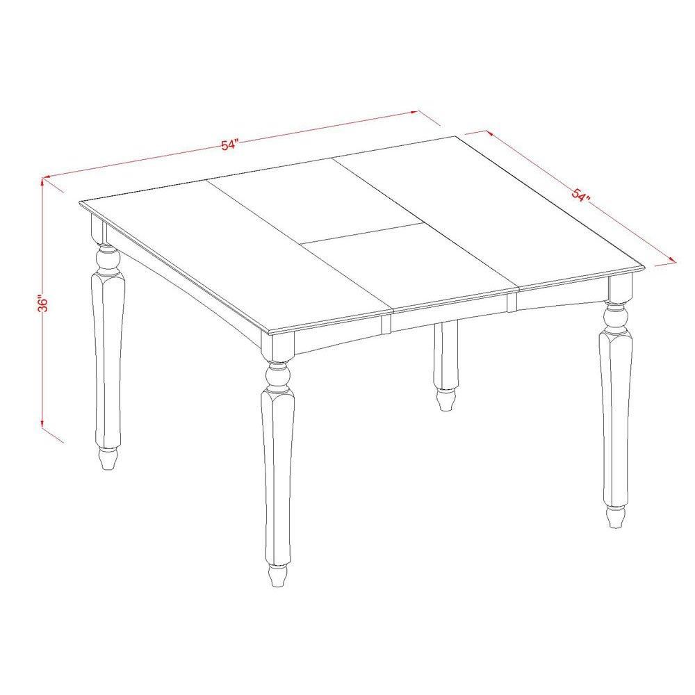 East West Furniture Chelsea 7 Piece High Splat Dining Table Set