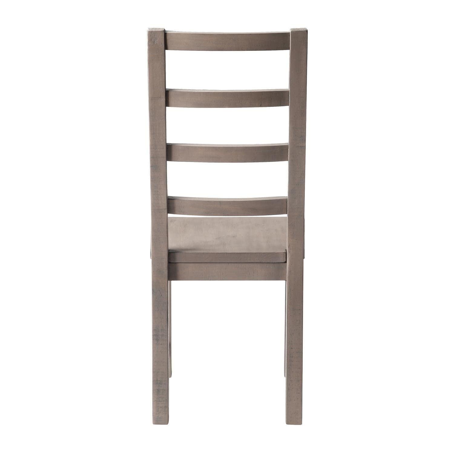 Set of 2 Auckland Side Chairs Weathered Gray - Steve Silver Co.: Wood Frame, Ladder-Back Design, 250lb Capacity