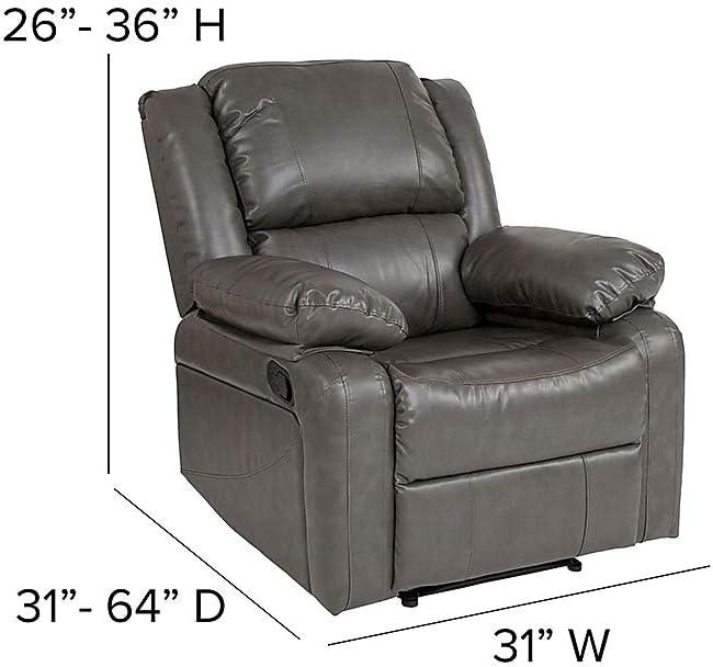 Flash Furniture Harmony Series Gray LeatherSoft Recliner