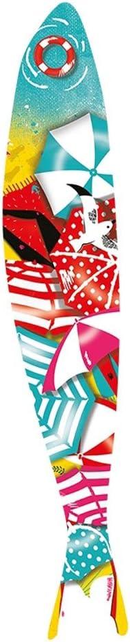 Colorful Ceramic Sardine Wall Mounted Figurine by Sandra Sofia Santos