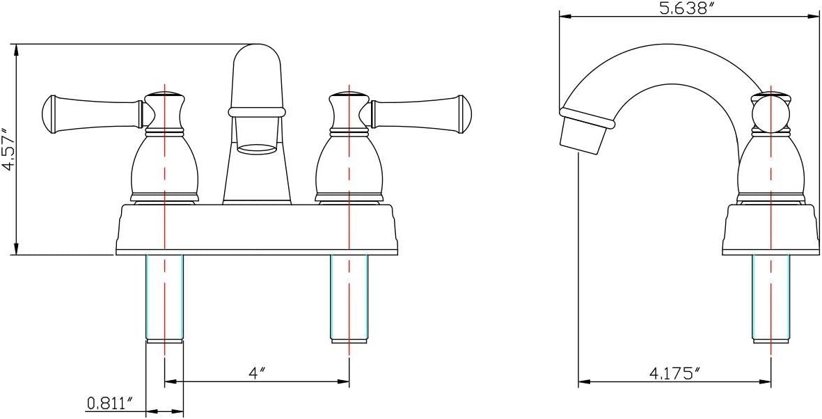 Dura Faucet Designer Arc Spout RV Lavatory Faucet - Brushed Satin Nickel