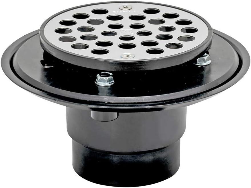 EZ-FLO 15342 ABS Low Profile Floor and Shower Drain, 2" x 3" Black