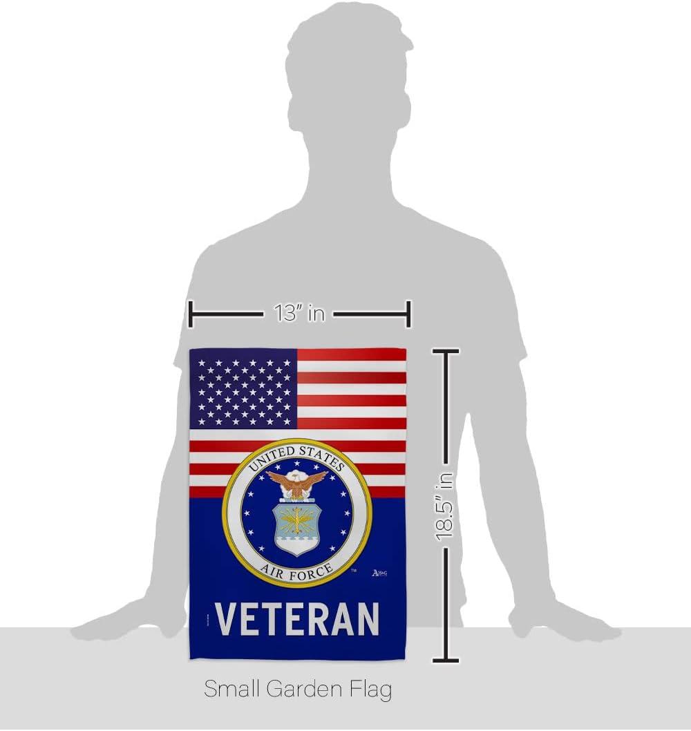 Americana Home & Garden G142620-BO 13 x 18.5 in. US Air National Guard Veteran Garden Flag with Armed Forces Double-Sided Decorative Vertical Flags House Decoration Banner Yard Gift