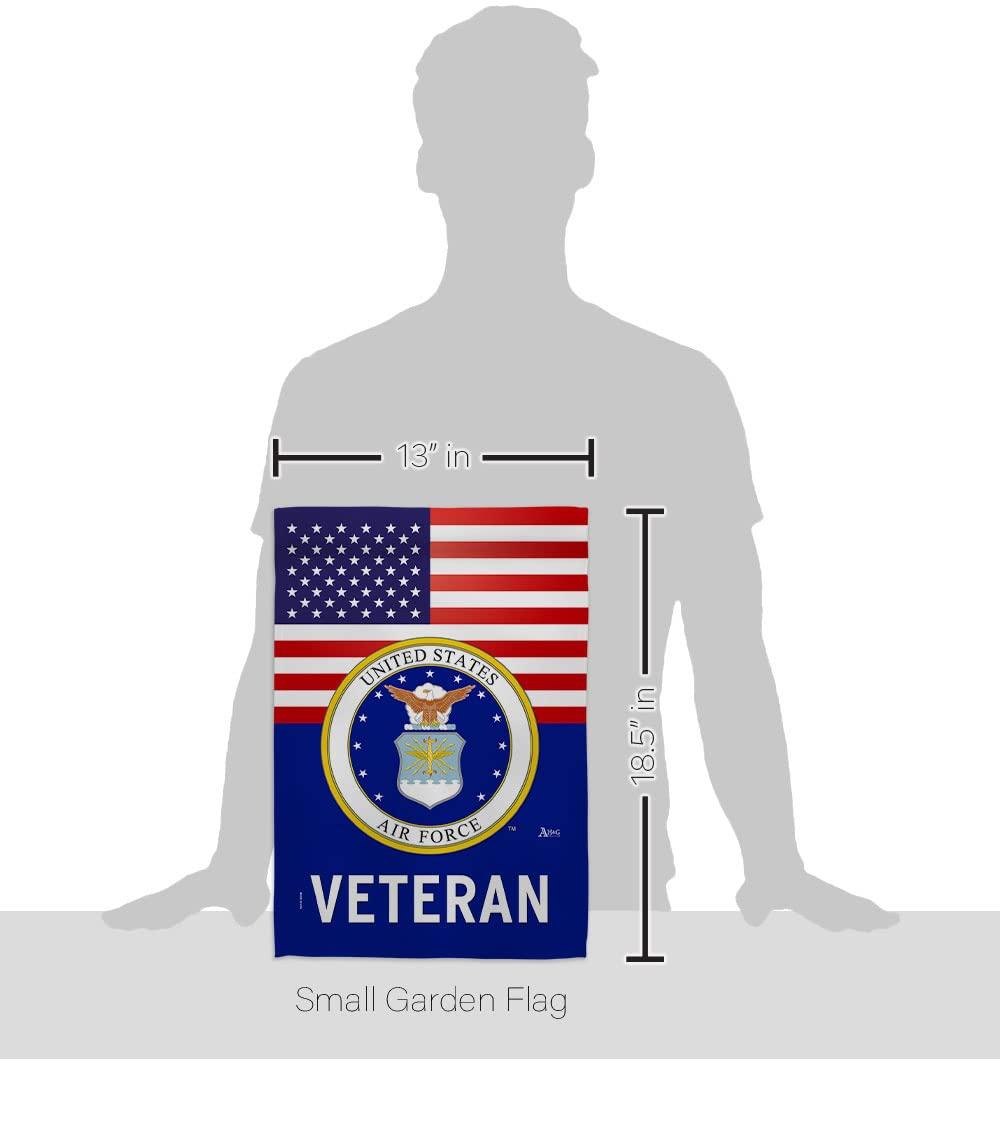 Americana Home & Garden G142620-BO 13 x 18.5 in. US Air National Guard Veteran Garden Flag with Armed Forces Double-Sided Decorative Vertical Flags House Decoration Banner Yard Gift