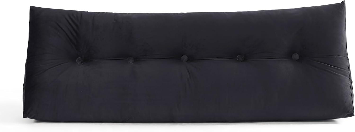 Triangle Headboard Wedge Cushion, Full Size 20" x 54" x 8", Black