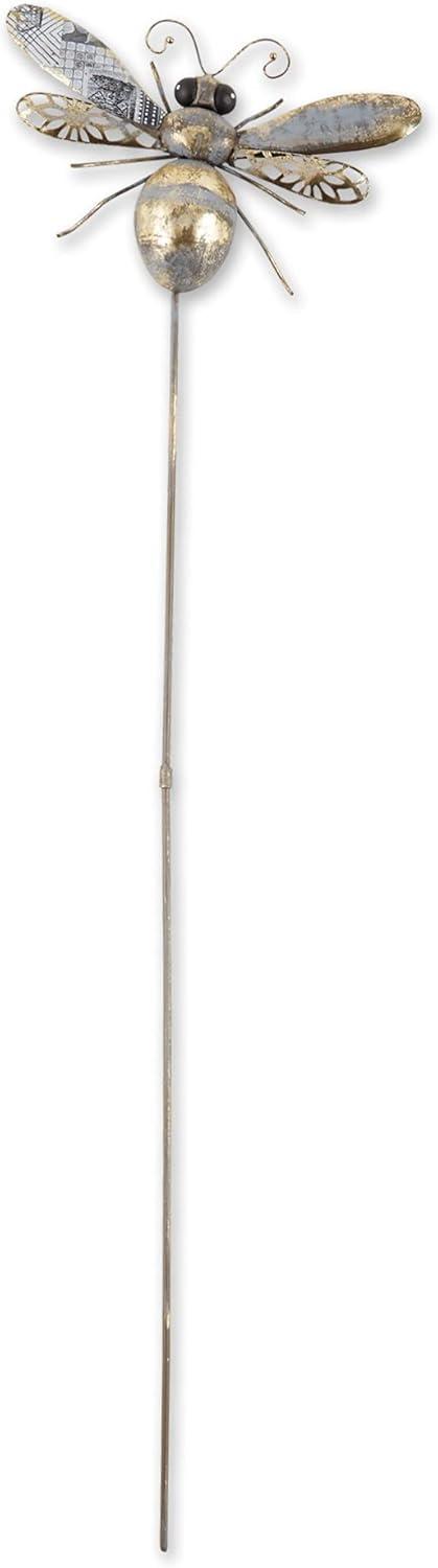 DII Iron Garden Stake Collection 3-Dimensional, Mixed Media, Medium Bee, Medium