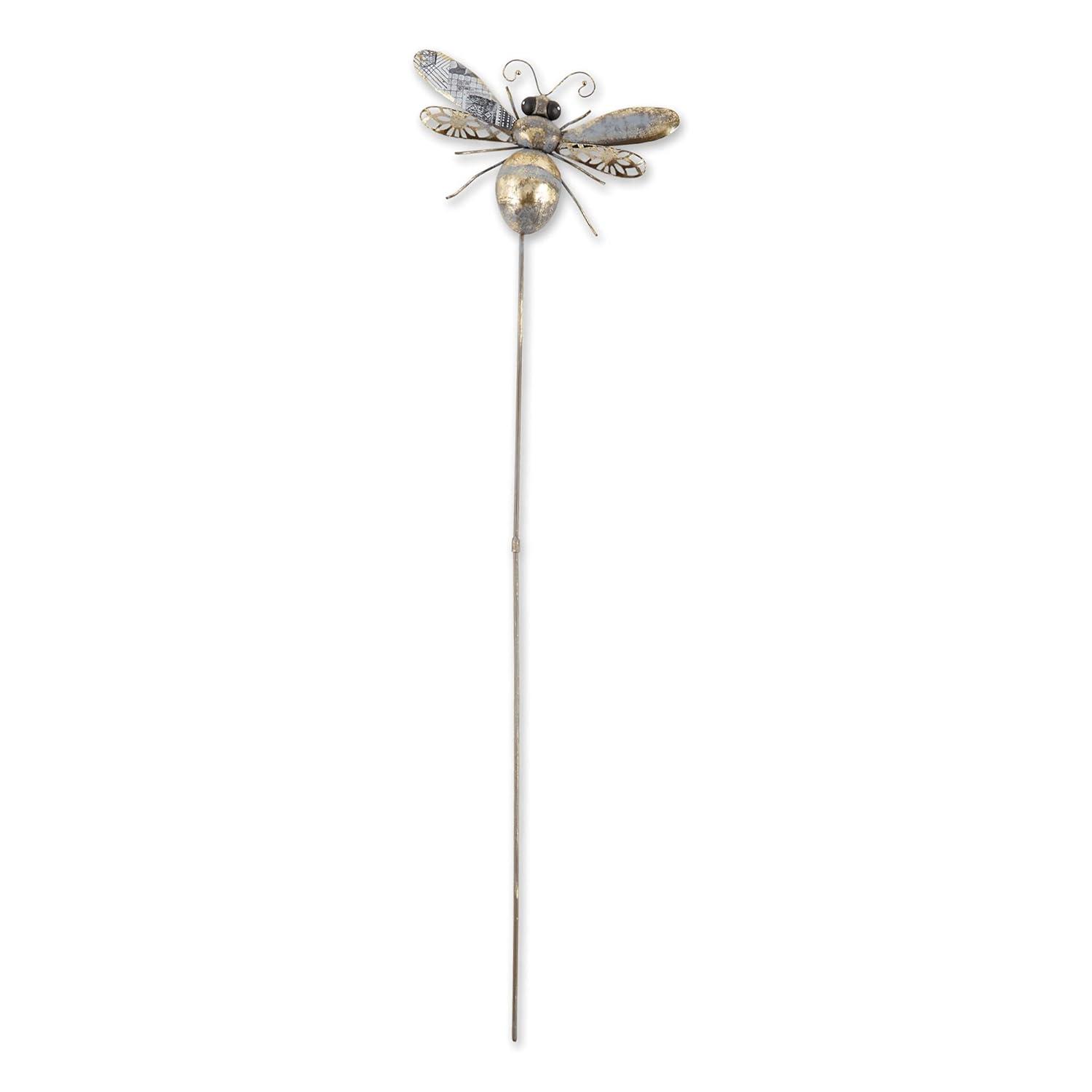 DII Iron Garden Stake Collection 3-Dimensional, Mixed Media, Medium Bee, Medium