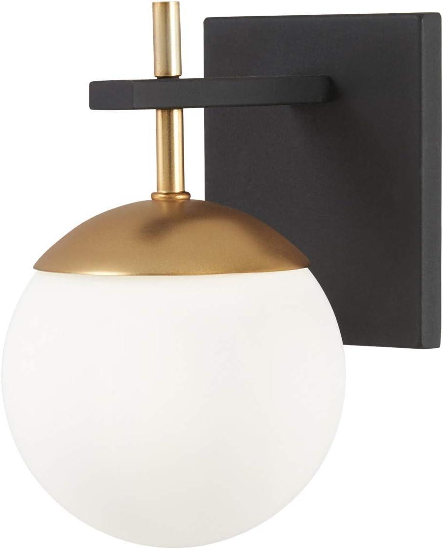 George Kovacs Alluria 9 3/4" High Black and Gold Wall Sconce