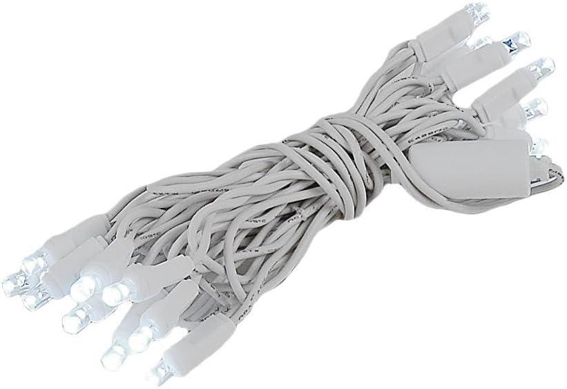 Novelty Lights 10 Light Pure White LED Christmas Craft Mini Light Set (White Wire, 5 Feet)