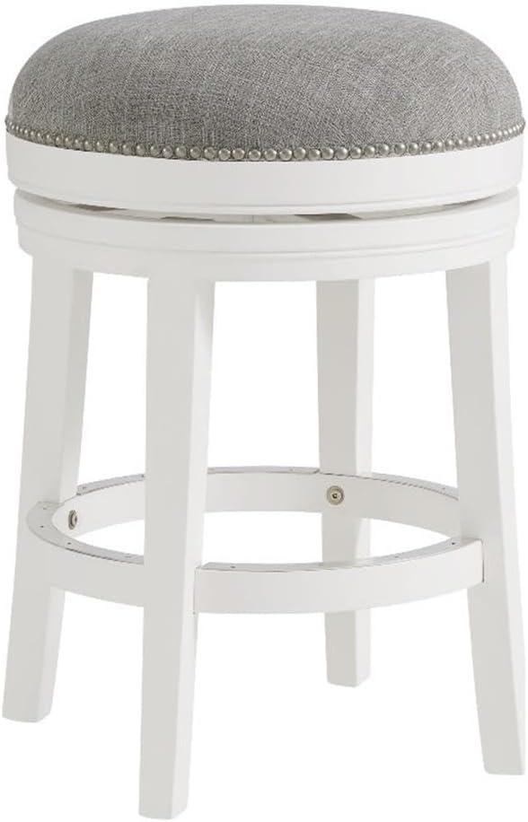 Clara Solid Rubber Wood Swivel Counter And Bar Stool