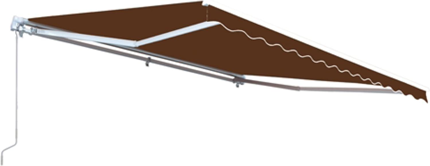 ALEKO 8' x 6.5' Brown Manually Retractable Patio Awning