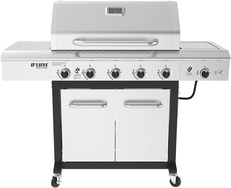 Nexgrill 5-Burner Propane Grill with Ceramic Searing Side Burner