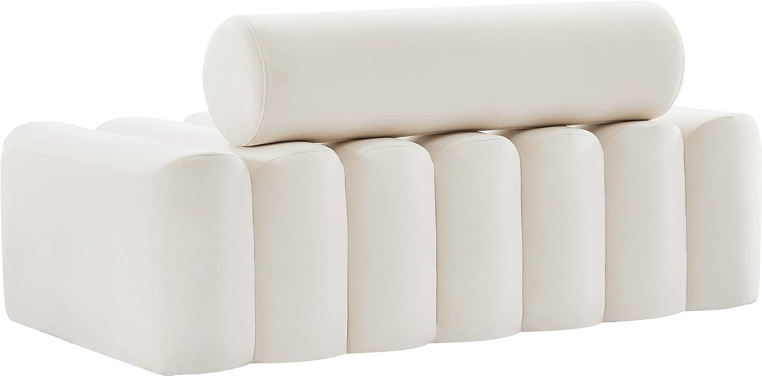 Meridian Furniture Melody Cream Velvet Loveseat