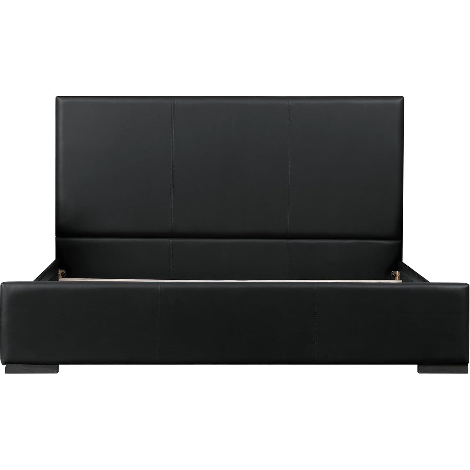 Camden Isle Abbey Platform Bed | Upholstered | Low Profile | Queen, Black