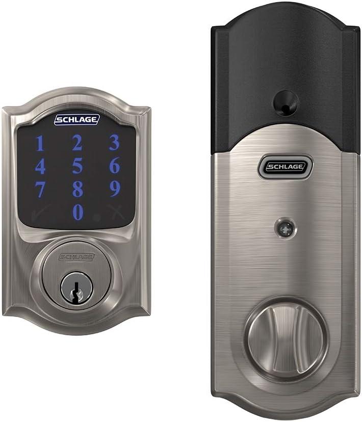 Schlage Be469nx-Cam Connect Camelot Touchscreen Electronic Deadbolt - Nickel