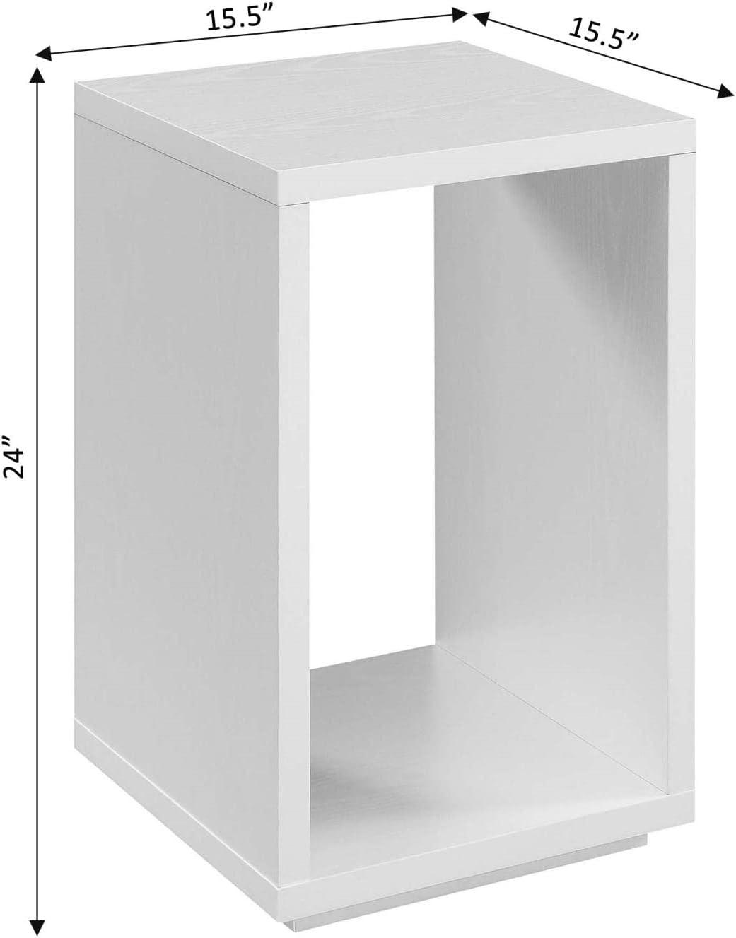 Convenience Concepts Northfield Admiral End Table with Shelf, White