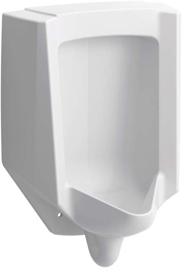 White High-Efficiency Wall-Hung Urinal with Rear Spud