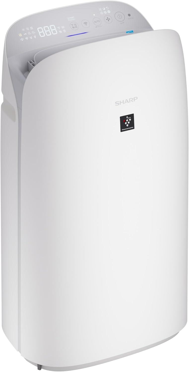 White Smart Air Purifier and Humidifier with HEPA Filter