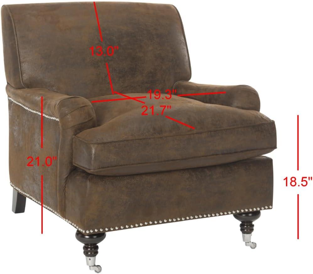 Chloe Club Chair - MCR4571 - Brown - Safavieh