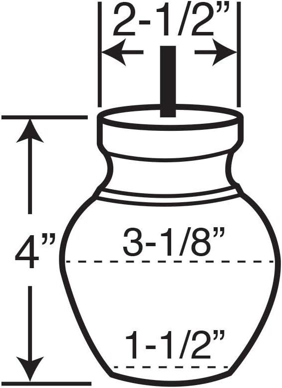 4 in x 3-1/8 in Stained Cherry Solid Hardwood Round Bun Foot (Set of 4)