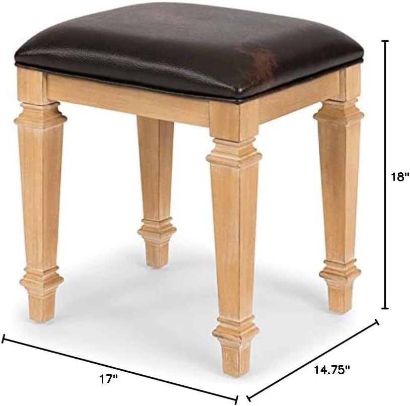 Manor House Brown Vanity Bench by homestyles