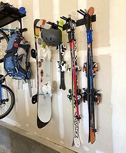 StoreYourBoard Snowbasin Ski Storage Rack | Holds 8 Pairs of Skis