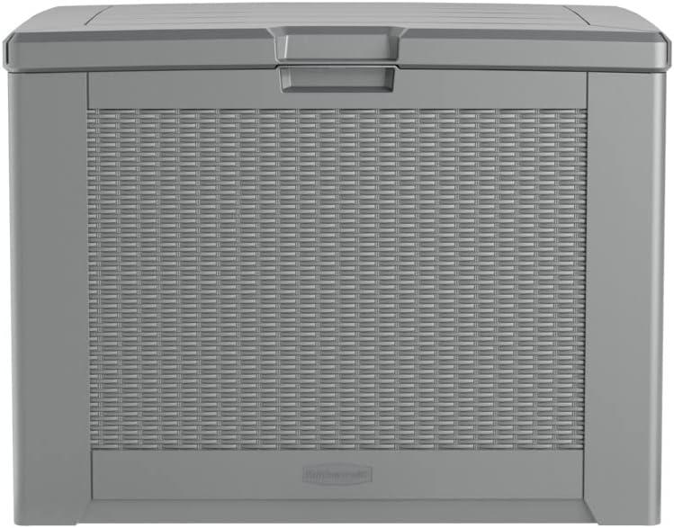 Rubbermaid Deck Box, Medium, 74 Gallon, Light Grey