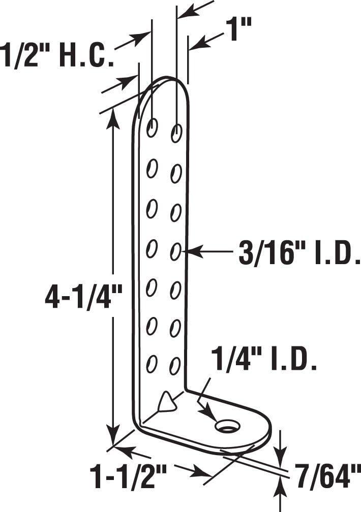 Adjustable Zinc-Plated Steel Hurricane Condenser Brackets, 4-Pack