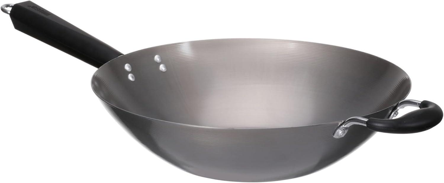 14-Inch Carbon Steel Wok with Bakelite Handles