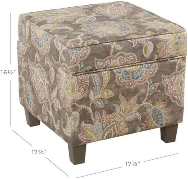 Cole Classics Square Storage Ottoman with Lift Off Top - HomePop