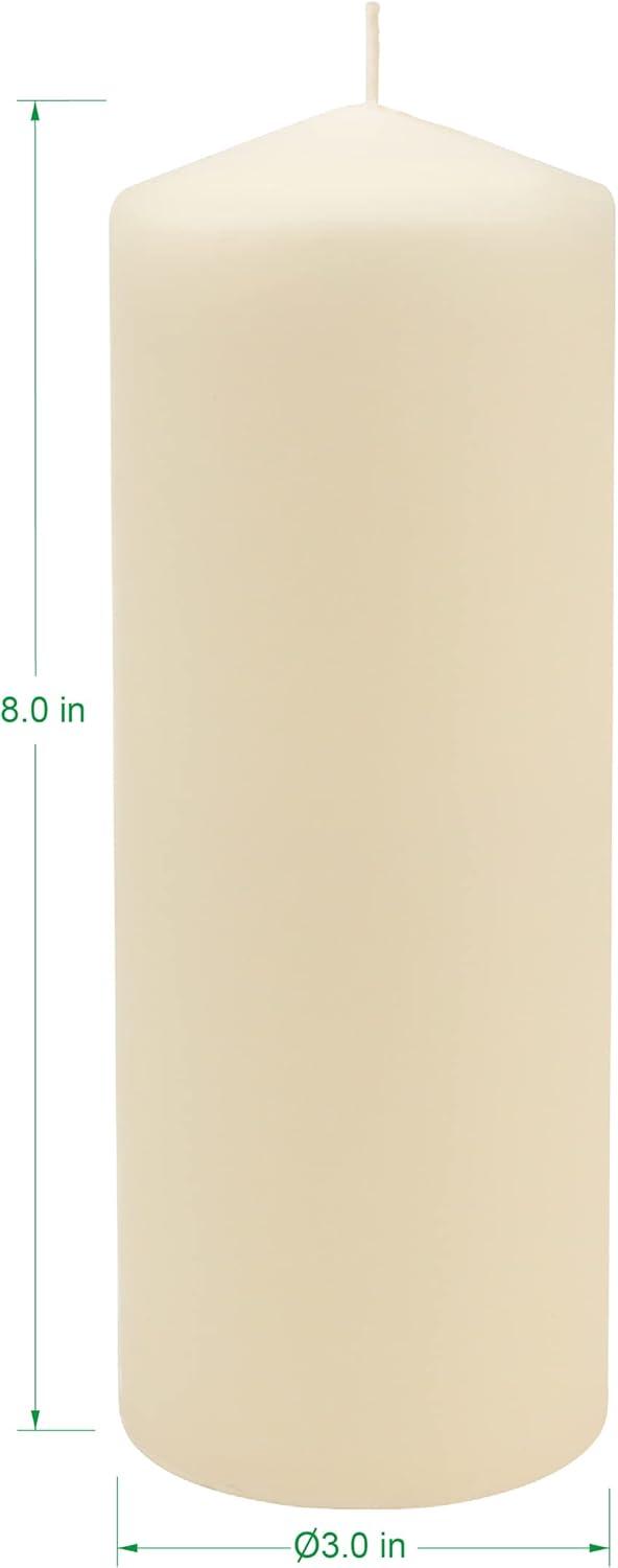 6pk Pillar Candles Ivory - Stonebriar Collection