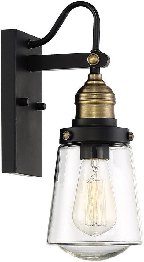 Savoy House Exterior Collections 1 - Light Wall Light in  Vintage Black/Warm Brass